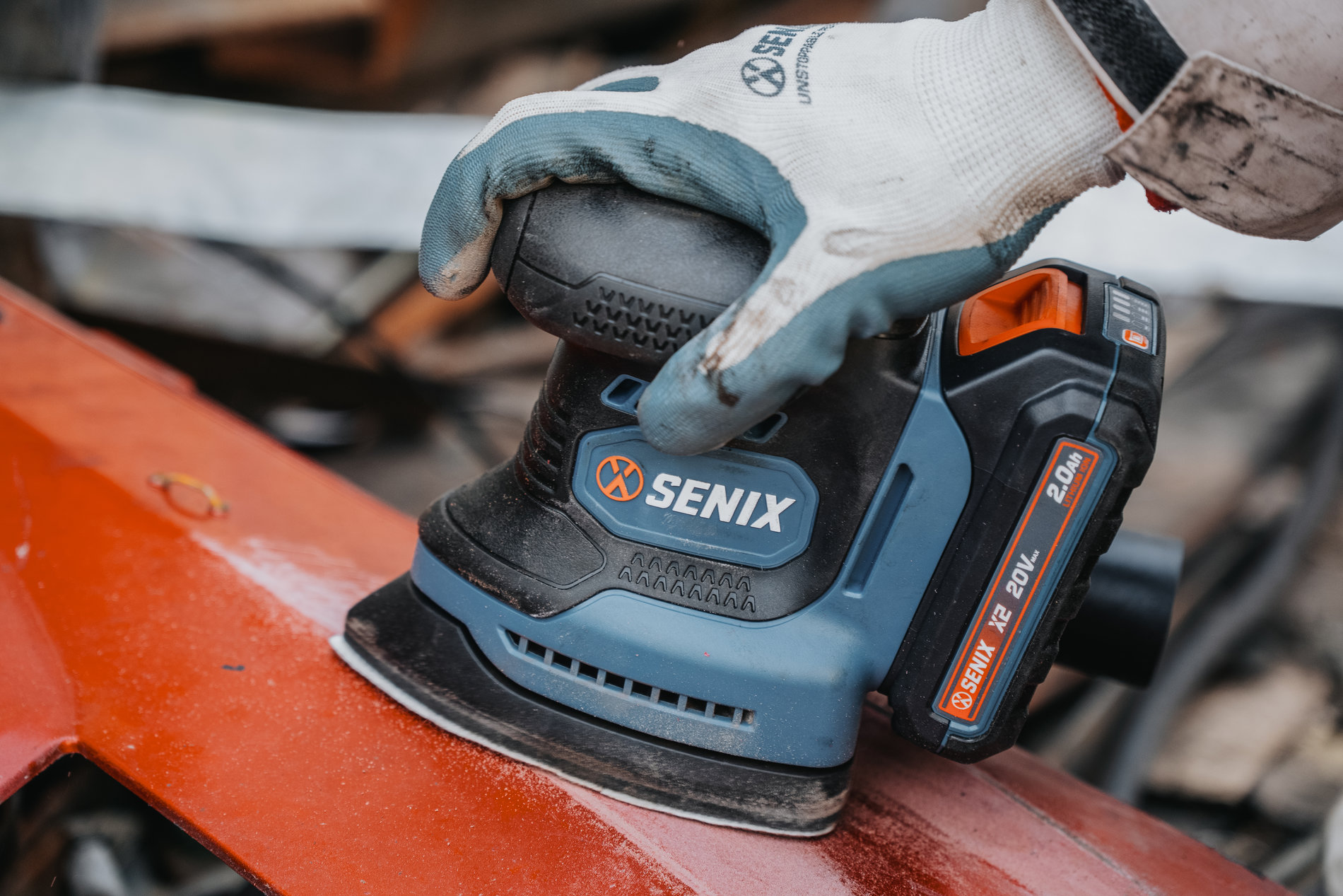 Дельта шлифмашина, с 1 АКБ, 1 ЗУ X2 20В