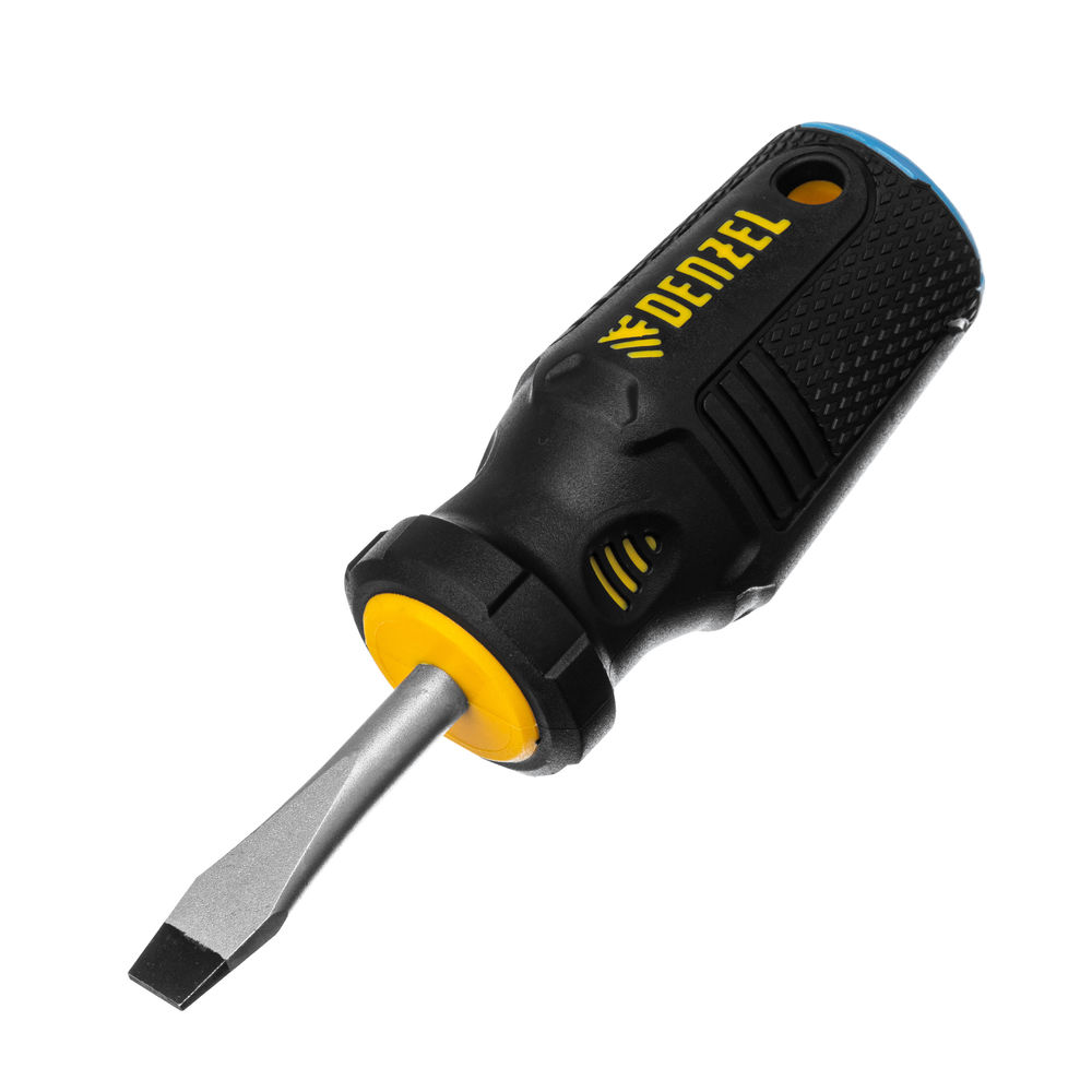 Отвертка, SL6x38 мм, S2, 3к рукоятка Denzel (122017)