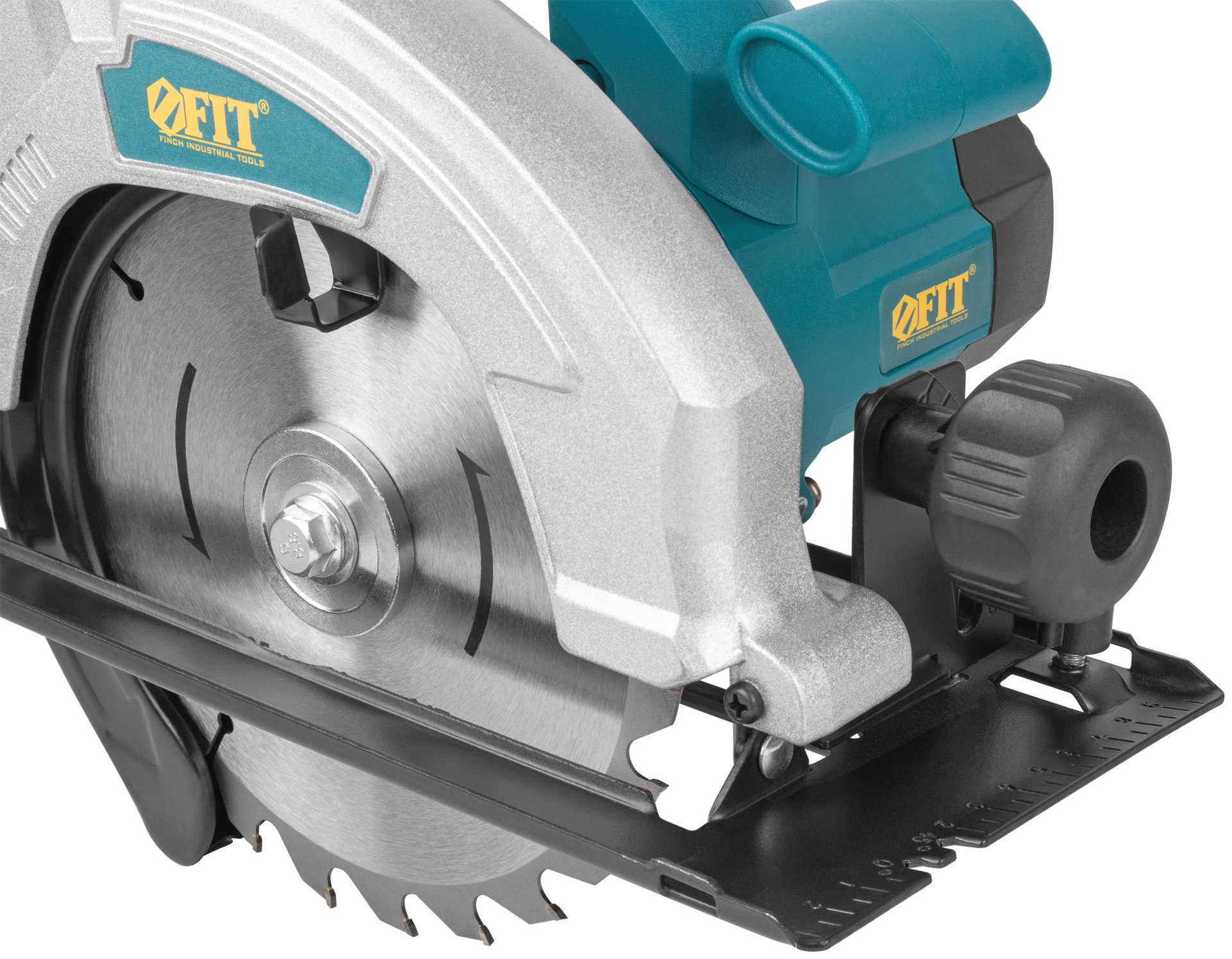 Пила дисковая 1300 Вт; 4500 об/мин; 185/20 мм; 4,4 кг; жел. опора; рез. накл.; блок шпинд.; коробка (80404)