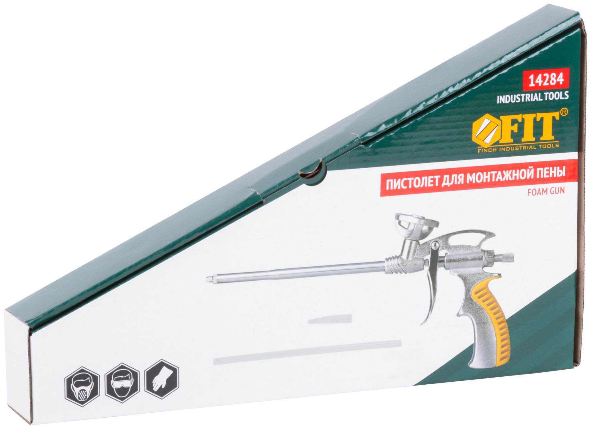 Пистолет для монтажной пены, цельнометаллический, прорезиненная ручка (14284)