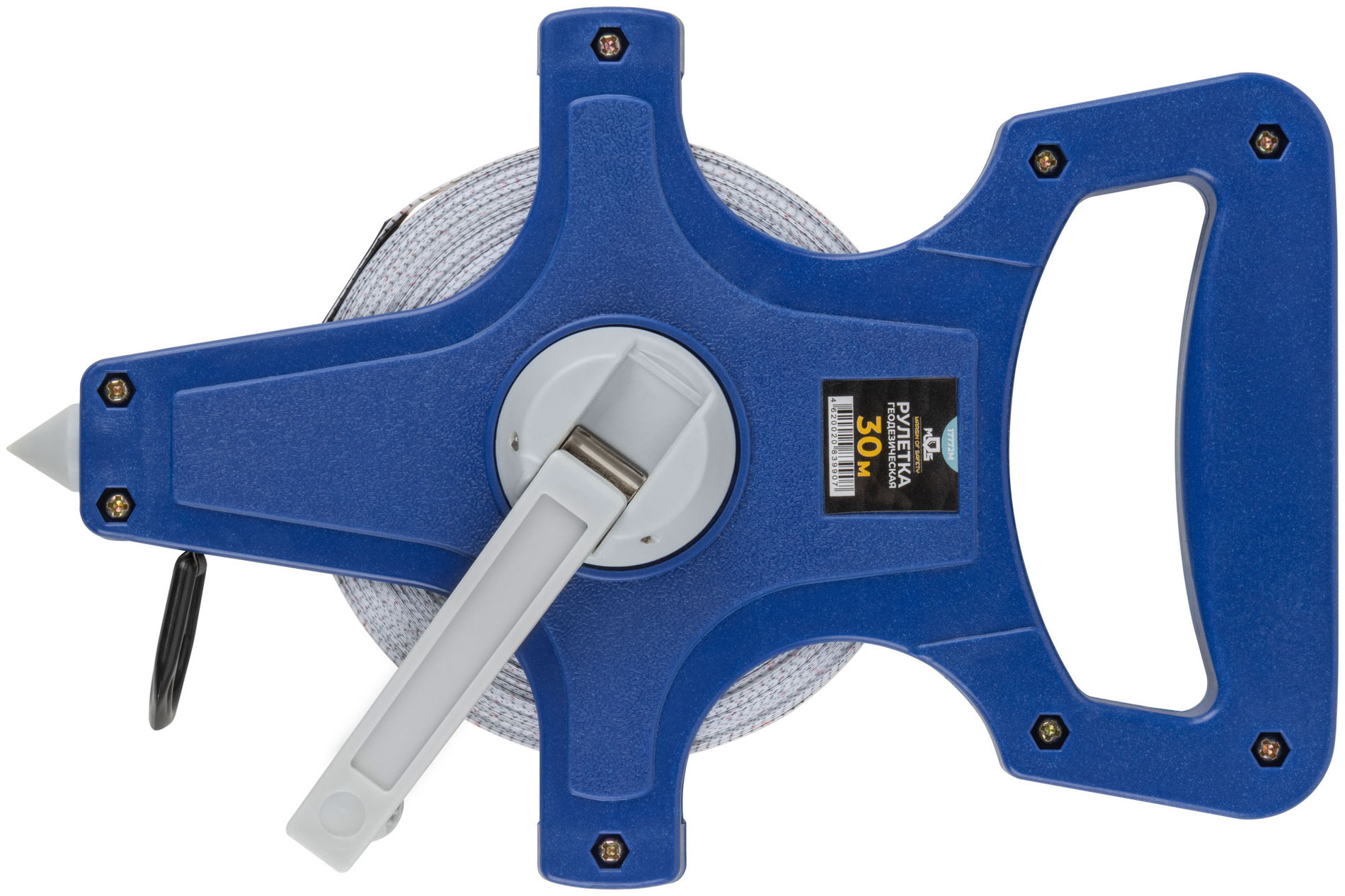 Рулетка геодезическая, открытый корпус, фибергласовая лента 30 м (17772М)