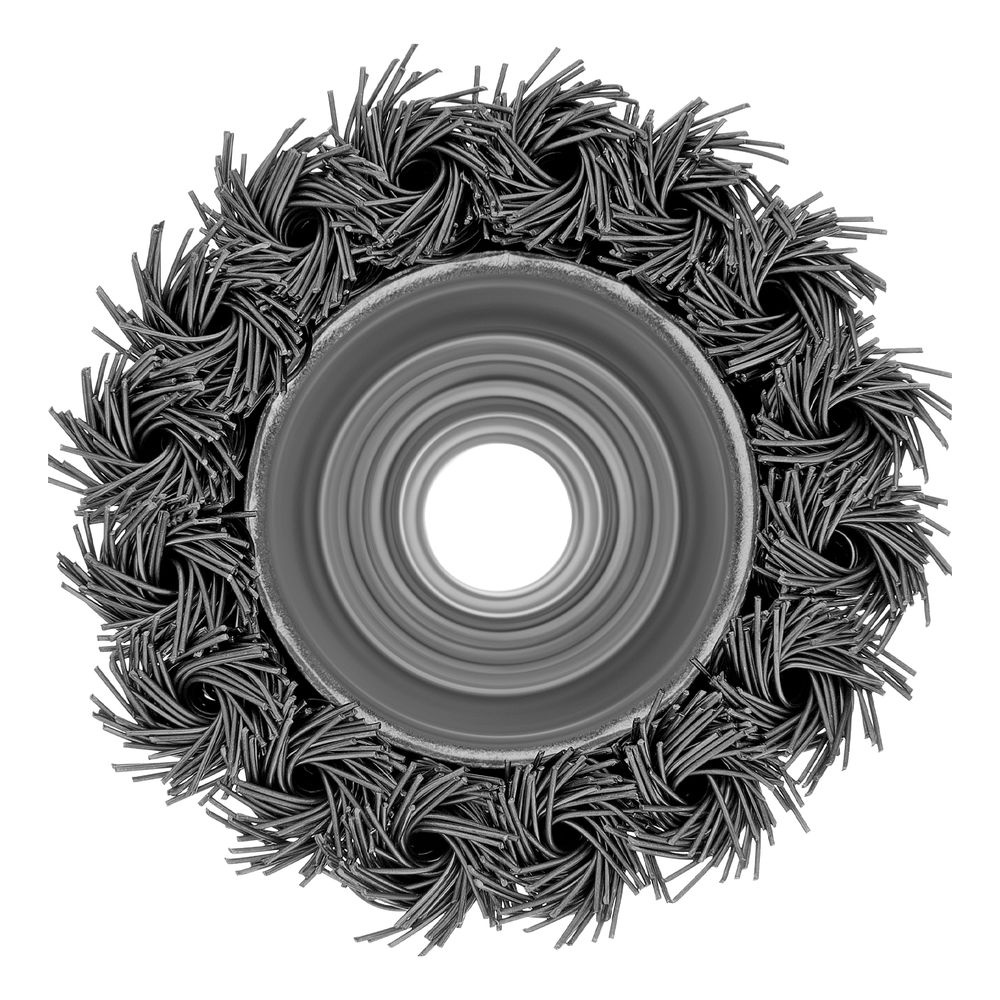 Щетка для УШМ, 65 мм, М14, чашка, крученая проволока 0.5 мм Matrix (74620)