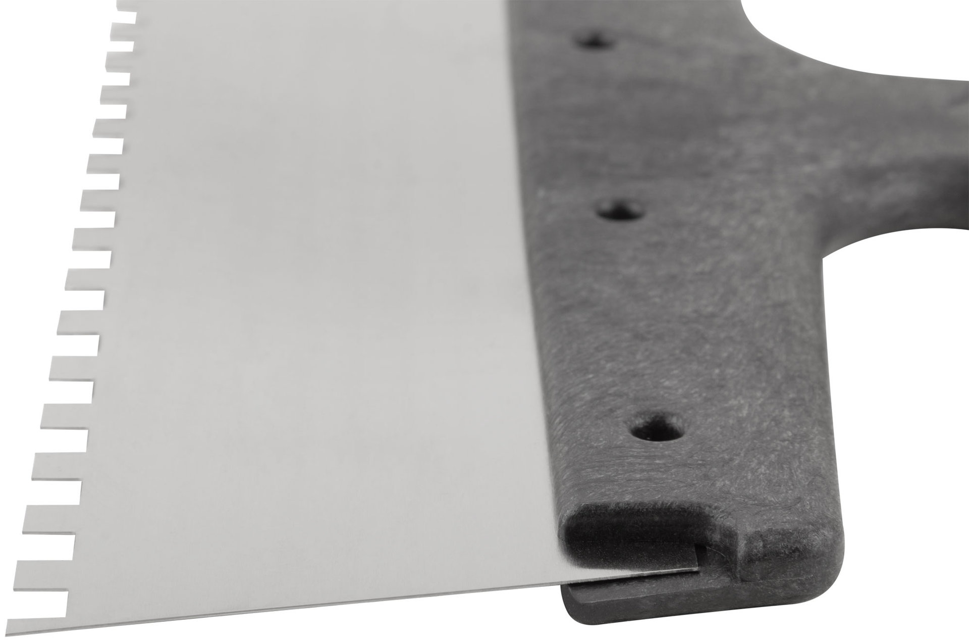 Шпатель фасадный нержавеющий зубчатый 250 мм / зуб 6 мм (06607)