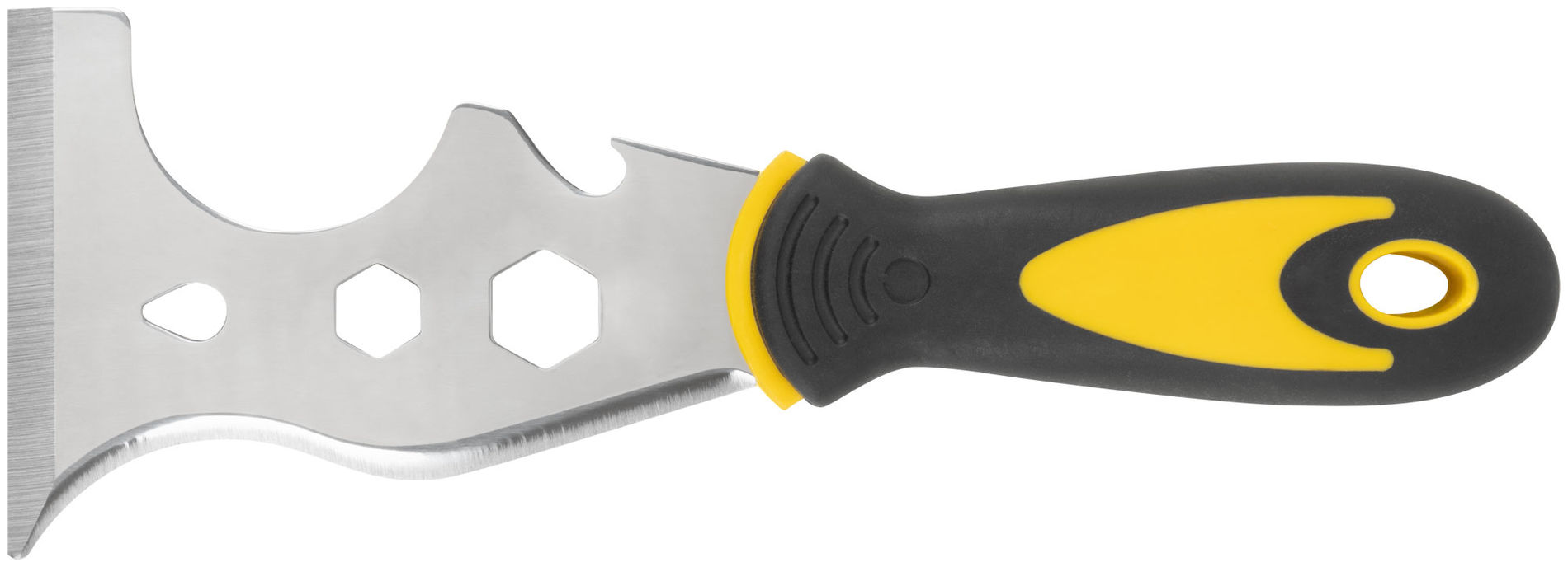 Шпатель многофункциональный Профи, толщ.лезв.1,8 мм, двухкомп. ручка, усил.сталь, 75 мм (06653)