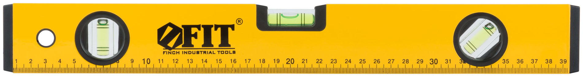 Уровень Старт, 3 глазка, желтый корпус, фрезер. рабочая грань, магниты, шкала 400 мм (18131)