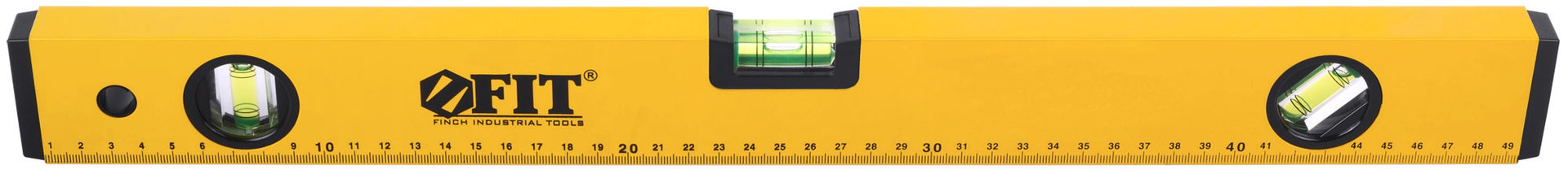 Уровень Стайл, 3 глазка, желтый усиленный корпус, фрезер. рабочая грань, шкала, Профи 500 мм (18205)