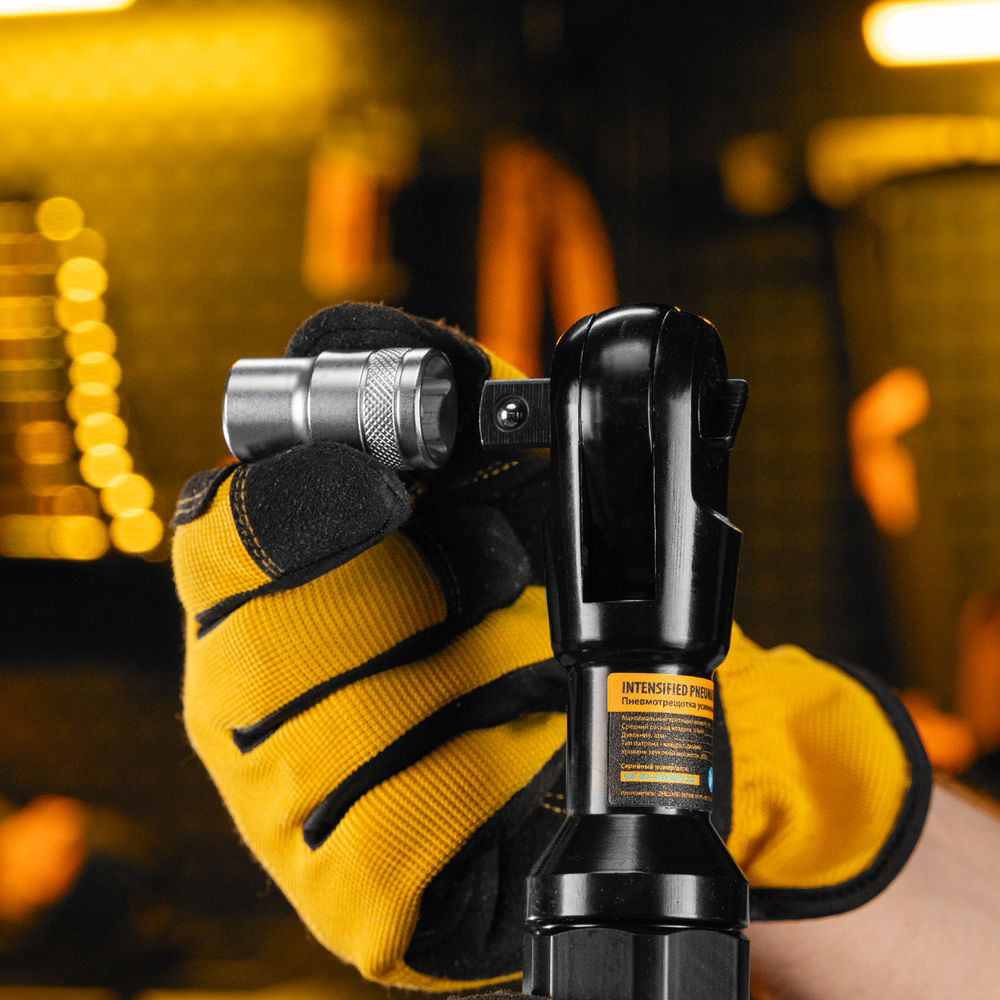 Усиленная пневмотрещотка RP100, 1/2, 160 об/мин, 100 Нм Denzel