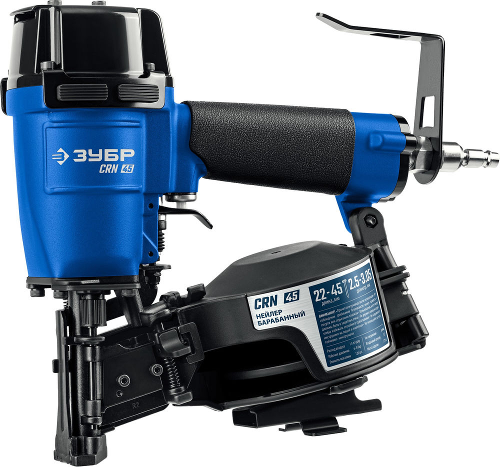 Нейлер кровельный пневматический CRN-45 для барабанных гвоздей ЗУБР CRN (22-45 мм) ЗУБР Профессионал 31920