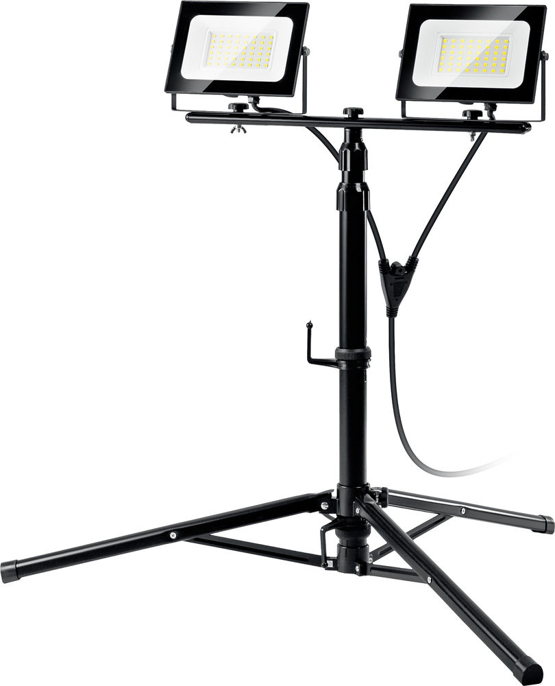 Прожекторы светодиодные на штативе 2 х 50 Вт, 6500 К, IP65, 1.6 м ЗУБР ПСК 50х2 Профессионал 57145-2-50