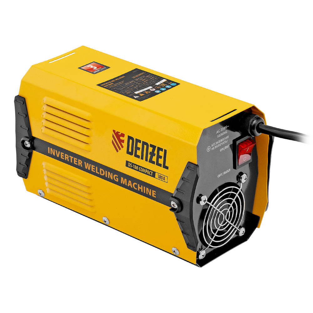 Аппарат инверторный дуговой сварки DS-180 Compact, 180 А, ПВ 70%, диаметр электрода 1.6-4 мм Denzel (94372)