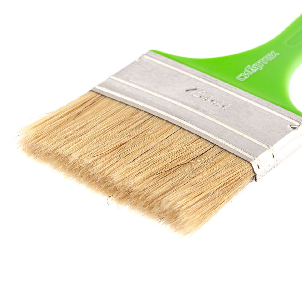 Кисть флейцевая Евро, 75 x 8, натуральная щетина, пластиковая ручка Сибртех (83303)