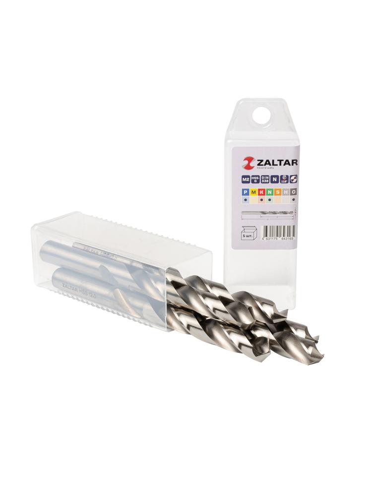 Комплект свёрл по металлу индустриальных, 5 шт, DIN 338, HSS-G, Тип N, 5xD, O12.00 мм (ZA-73120-S5)
