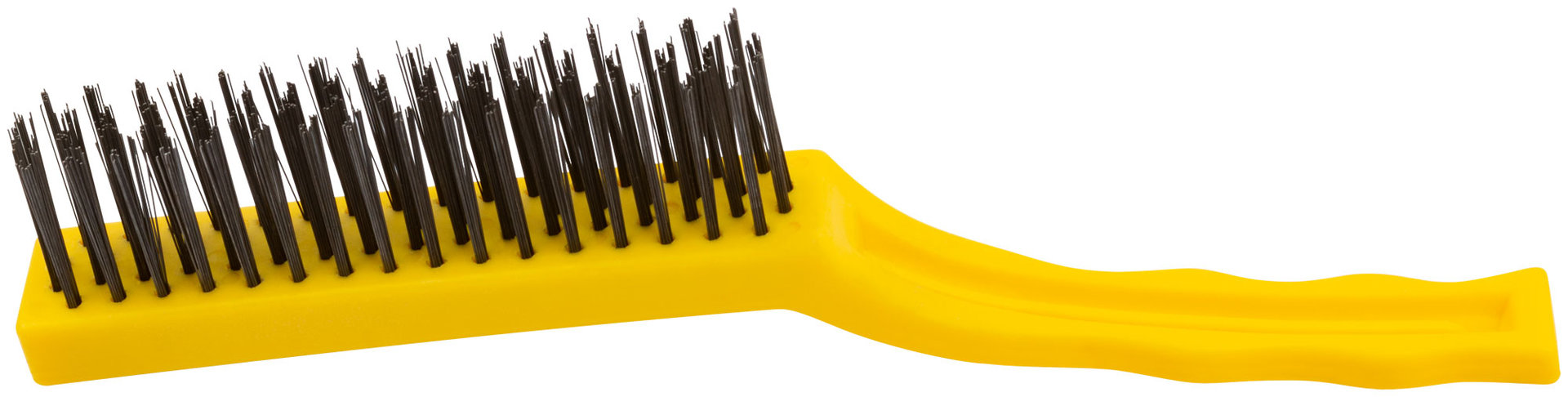 Корщетка стальная, пластиковая ручка, 225 мм, 4-х рядная (38431)