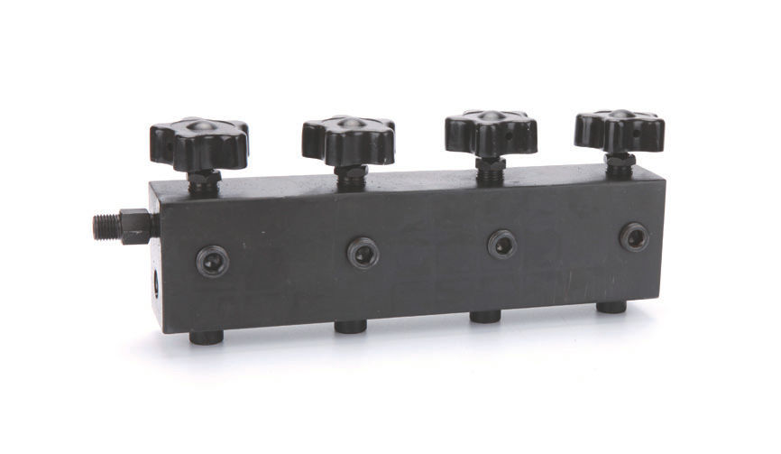 Кран гидравлический распределительный; 700 бар; 4 потребителя; 3/8-внут, ТЕХРИМ, КГР7-4