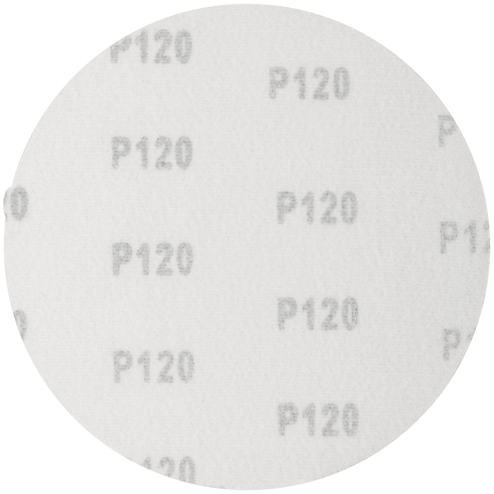 Круги шлифовальные сплошные (липучка), алюминий-оксидные, 150 мм, 5 шт. Р 120 (39806)