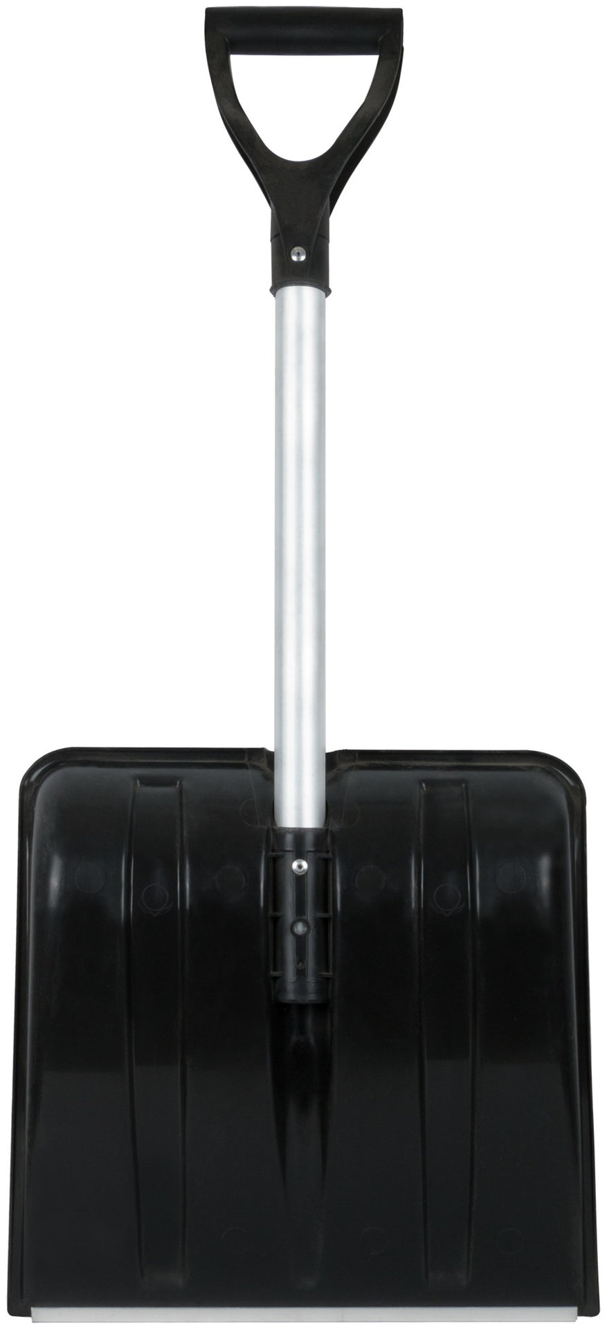 Лопата для уборки снега авто Мини пластиковая, укороченный алюм. черенок 365x380x850 мм (68105)