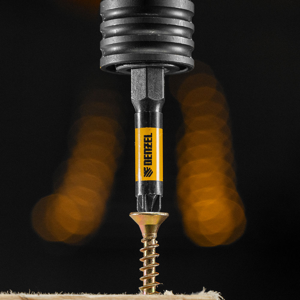 Набор бит комбинированный 3 шт., PZ1, PZ2, PZ3, 50 мм, сталь S2 Denzel (11677)