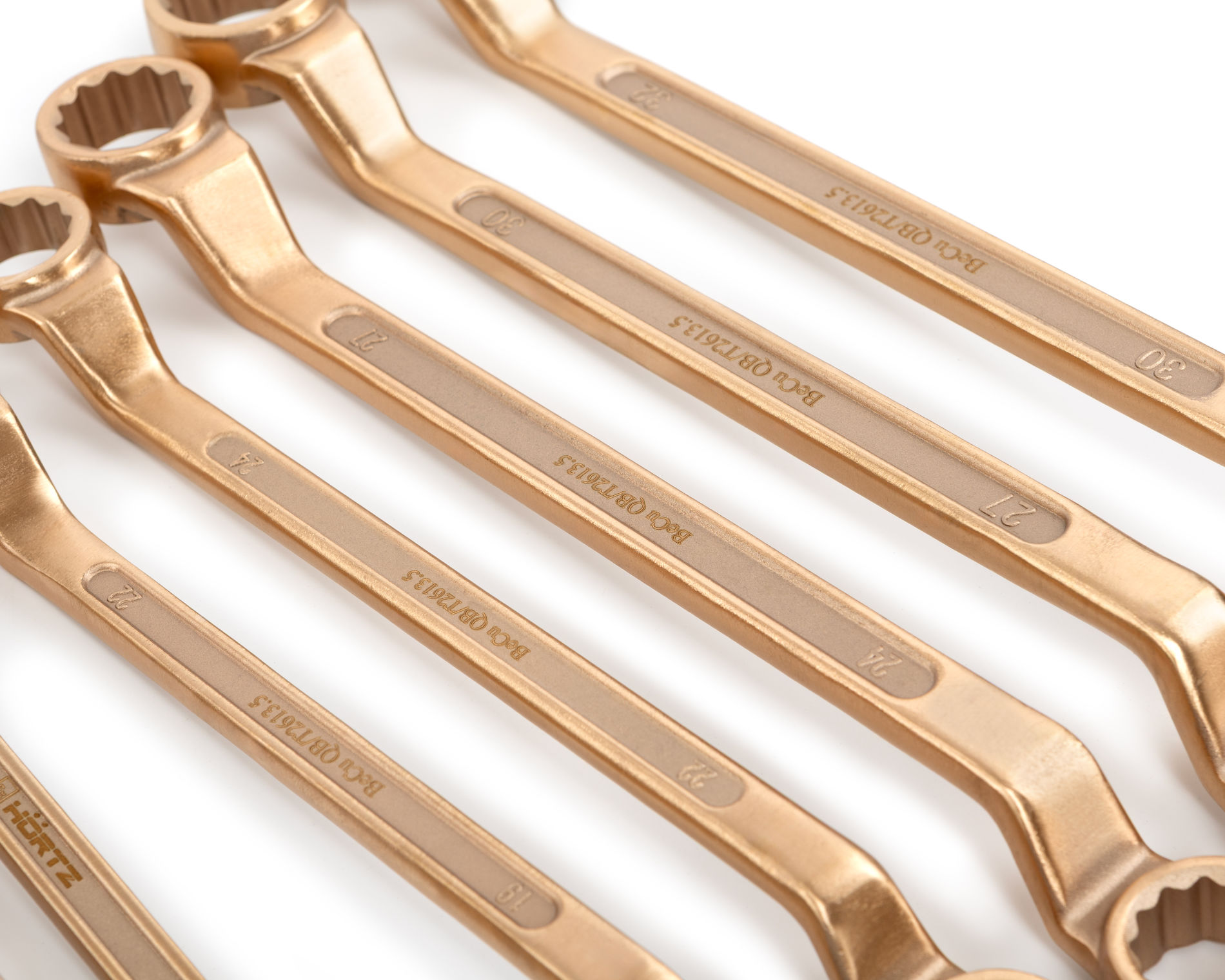 Набор ключей накидных двусторонних искробезопасных (8-32) BeCu № C-10, HORTZ