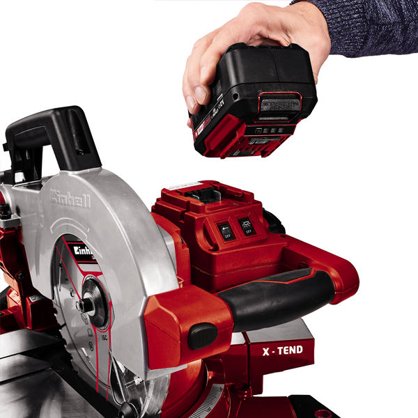 Пила торцовочная акк. Einhell PXC TE-MS 18/210 Li, 18В,210х30мм,пропил 120х60мм,без АКК и ЗУ (4300890)