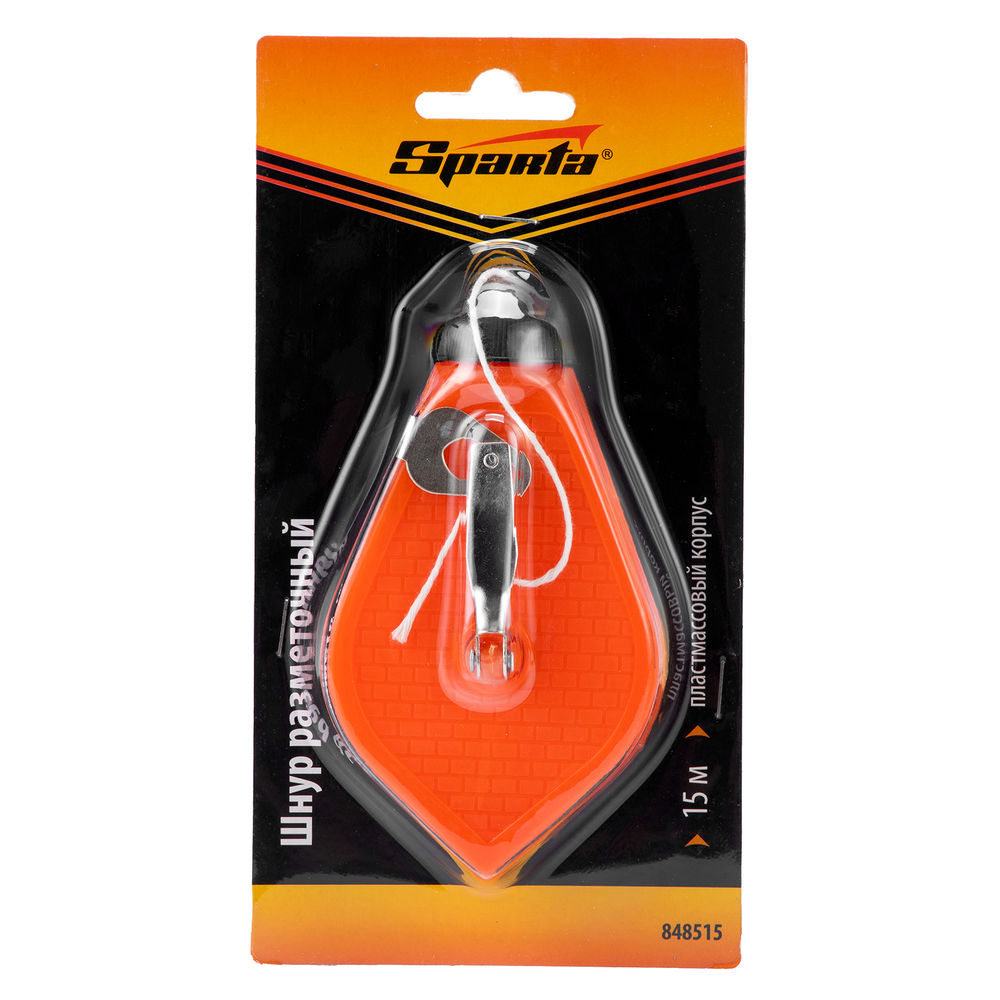 Шнур разметочный, 15 м, пластмассовый корпус Sparta (848515)