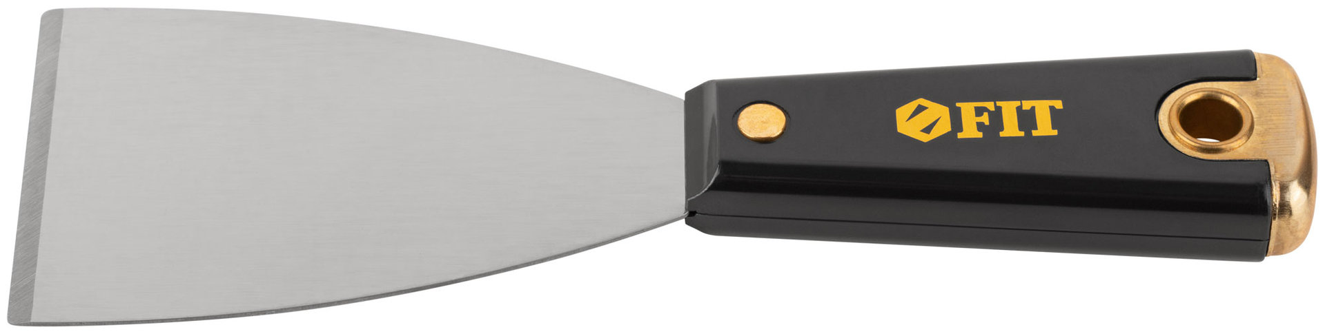 Шпатель для удаления ржавчины Профи, толщ. лезвия 1 мм, пластик.ручка с метал.бойком 2,5 (63 мм) (06395)