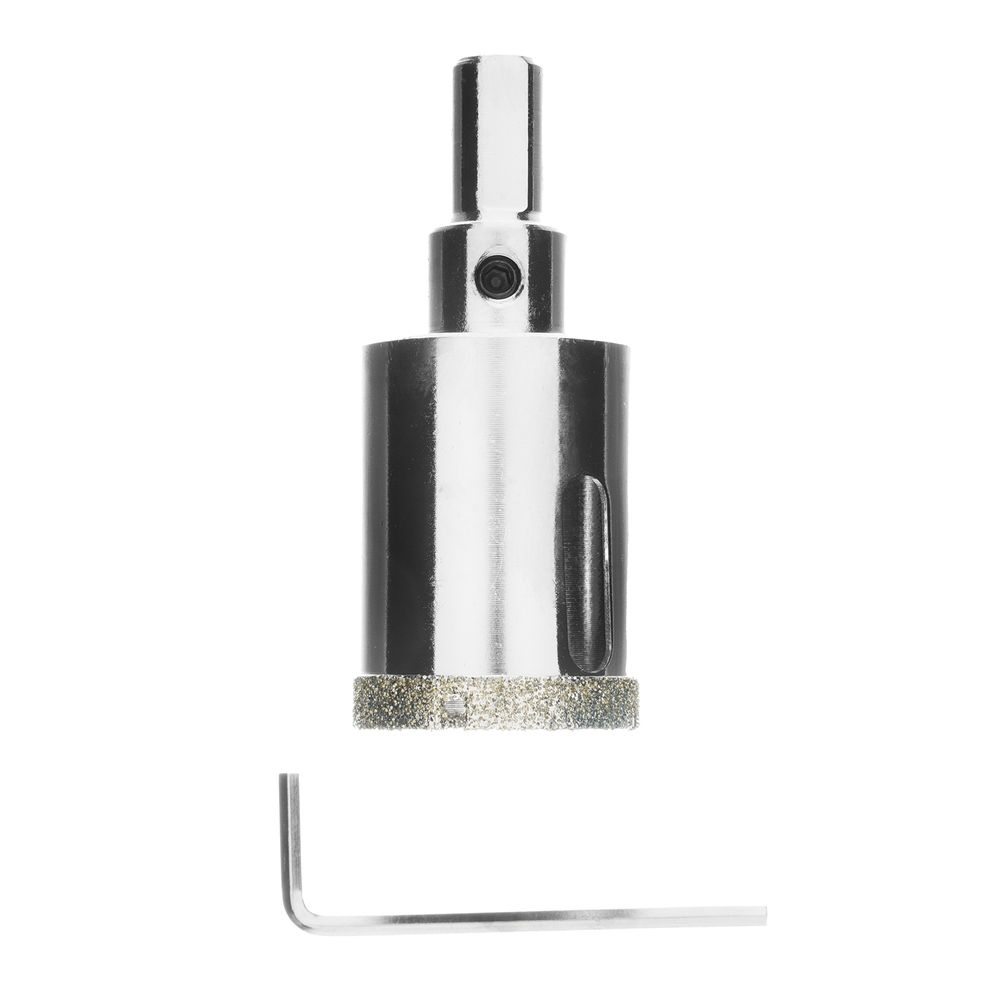 Сверло алмазное по керамограниту, 30 х 67 мм, трехгранный хвостовик Matrix (726303)