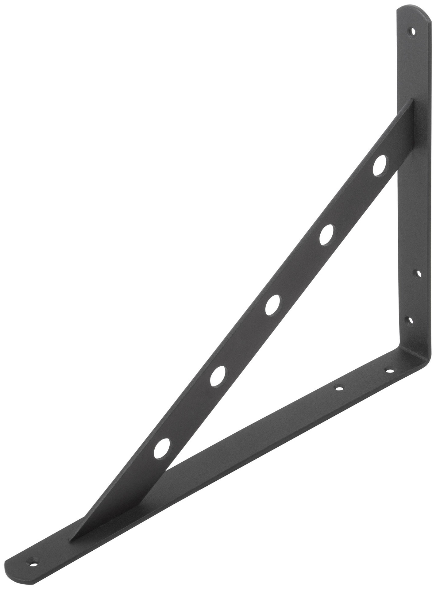 Уголок-кронштейн усиленный черный 300х225 мм (66108)