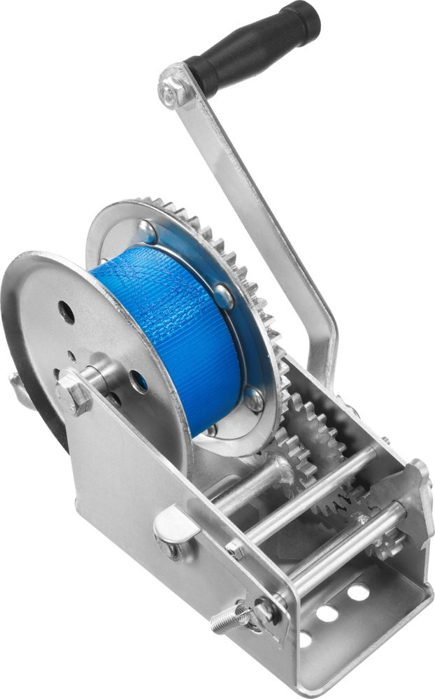 Лебёдка ручная барабанная тяговая ленточная 1.1 т, 10 м ЗУБР Профессионал 43115-1.1
