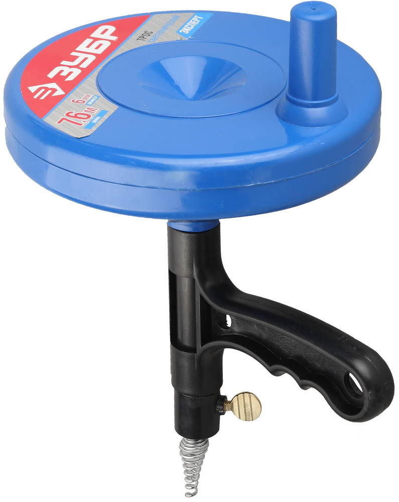 Трос сантехнический в пластиковом корпусе 7.6 м, d 6 мм ЗУБР 51907-08