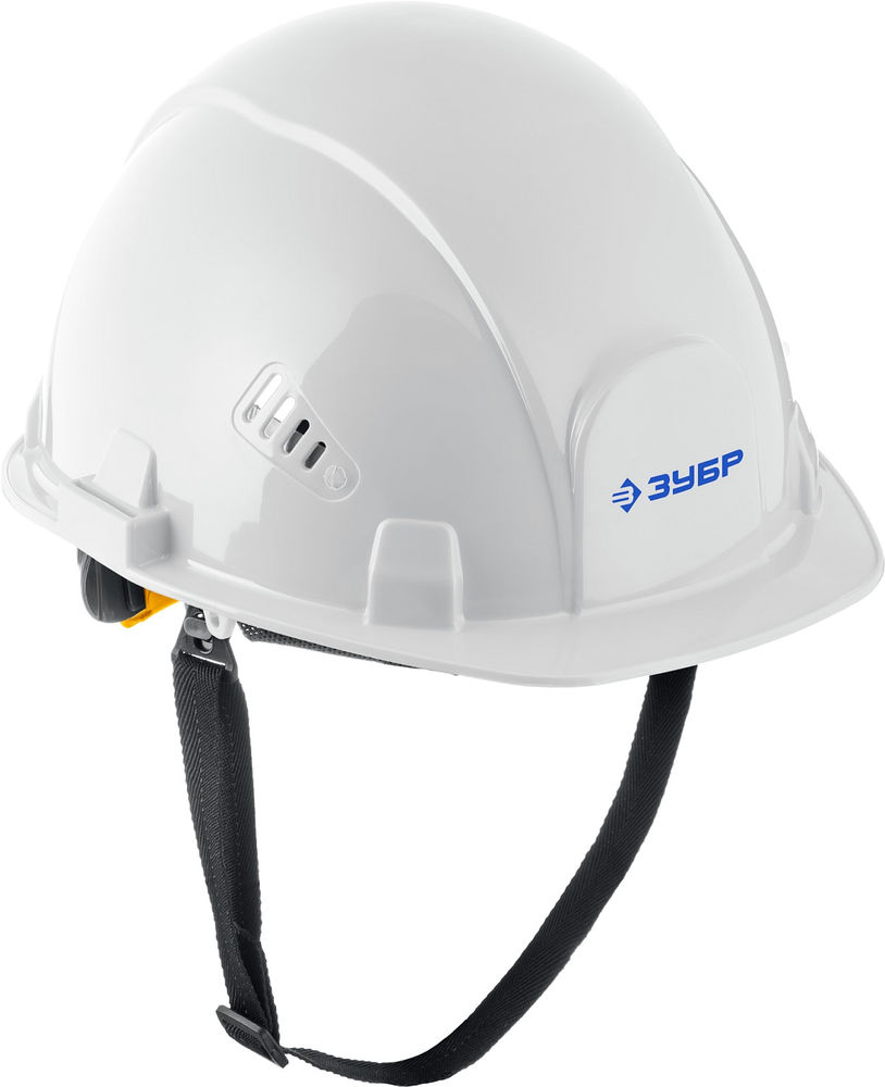 Каска защитная ФОРТ белая, храповой механизм регулировки, универсальное крепление для наушников и щитков ЗУБР Профессионал 11094-2_z01