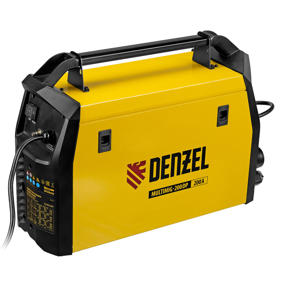 Аппарат инвертор. полуавтомат. сварки MultiMIG-200DP Synergy Double Pulse, 200 А, ПВ 80% Denzel (94313)