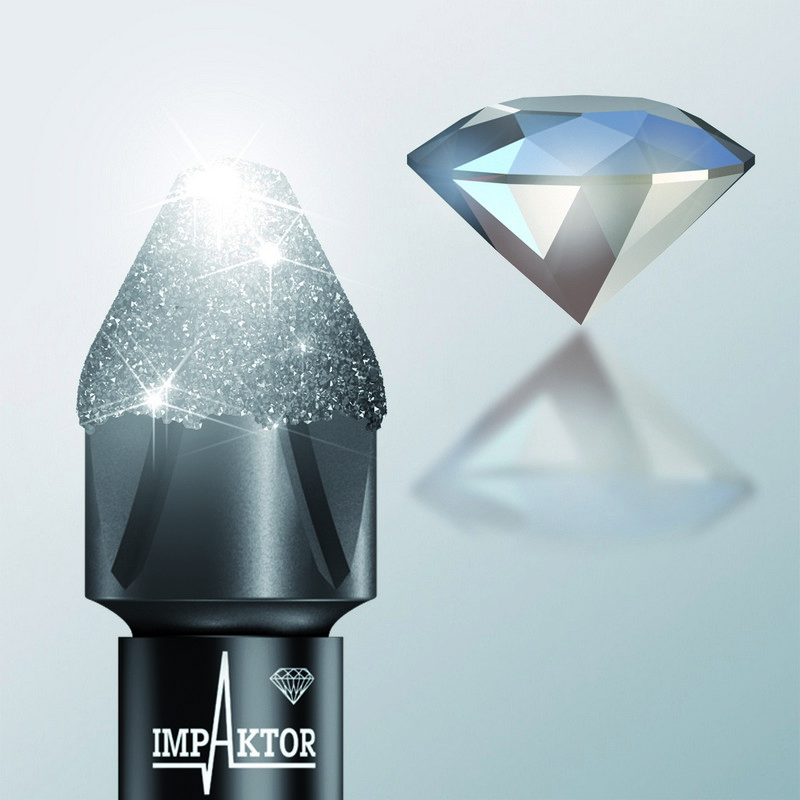 Набор бит ударных с битодержателем 10 Impaktor 2, алмаз, 10 пр., 1/4 C6.3 Bit-Check WE-057682