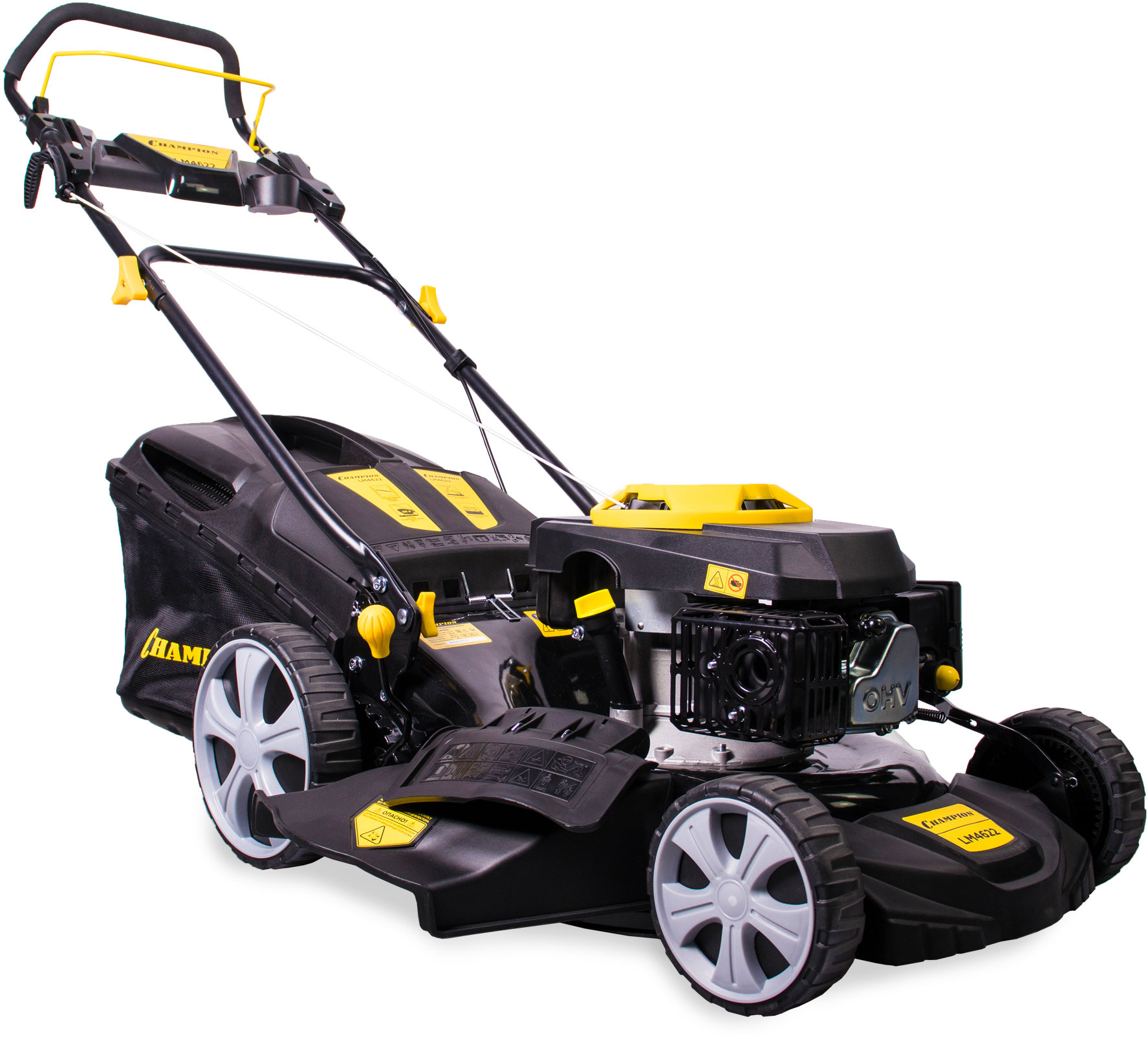 Газонокосилка CHAMPION LM4622 (2,6кВт 457мм 60л 25-75мм 1рычаг/7, 32,6кг 4в1) (LM4622)