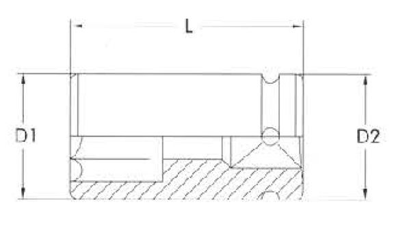 Головка торцевая ударная глубокая 17 мм 12-гранная 1/2 Licota A4217WL