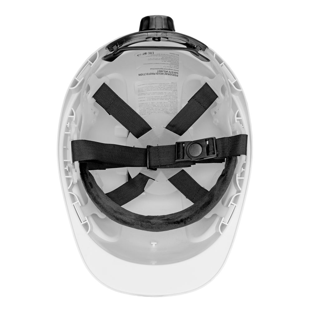 Каска защитная ударопрочная, ABS/PC, плавная регулировка, модель «Форвард» (К-05)белая Denzel (89204)