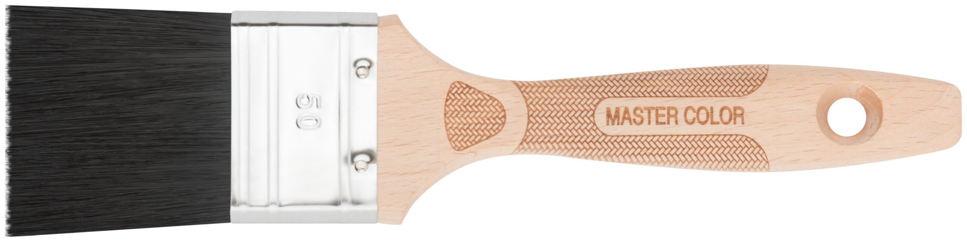 Кисть флейцевая, толщ. 15 мм, 70% ПБT/30% черная натур. щетина, нерж. обжим, ширина 50 мм (30-0053)