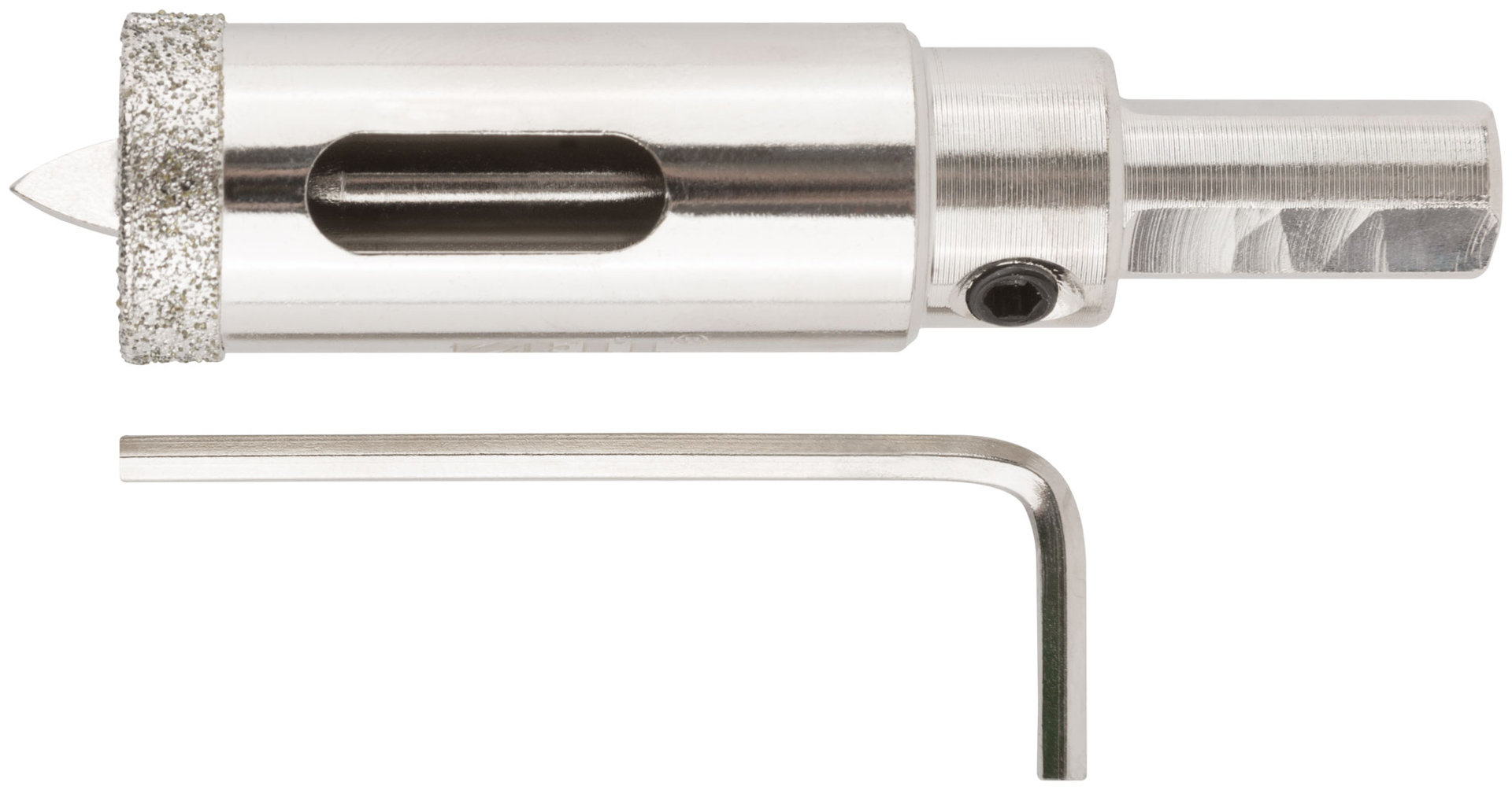 Коронка кольцевая по керамограниту, камню и кафелю алмазная с центровочным сверлом 18х70 мм (16207)