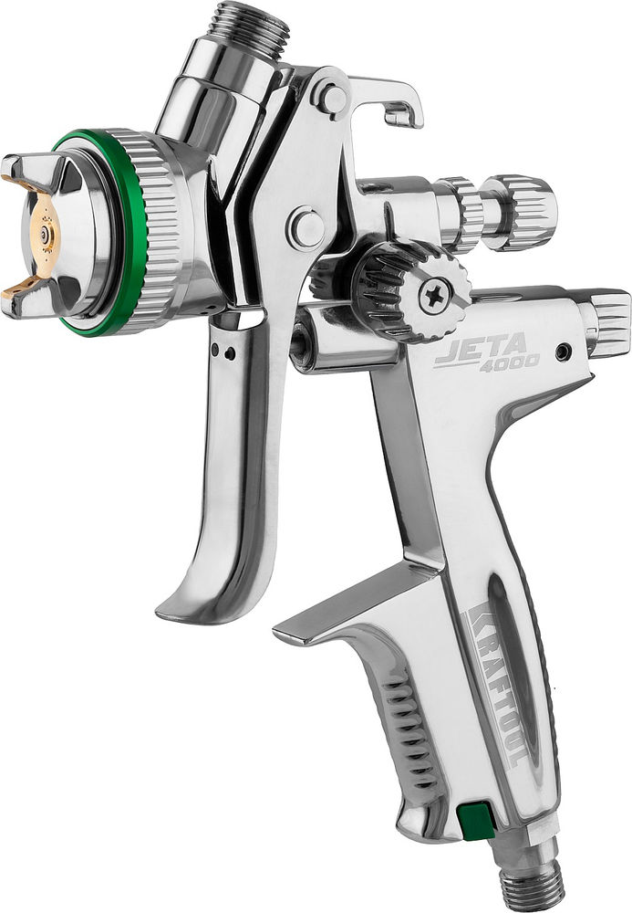 Пневматический краскопульт JETA 4000, HVLP, 1.3 мм, с верхним бачком KRAFTOOL 06555-1.3