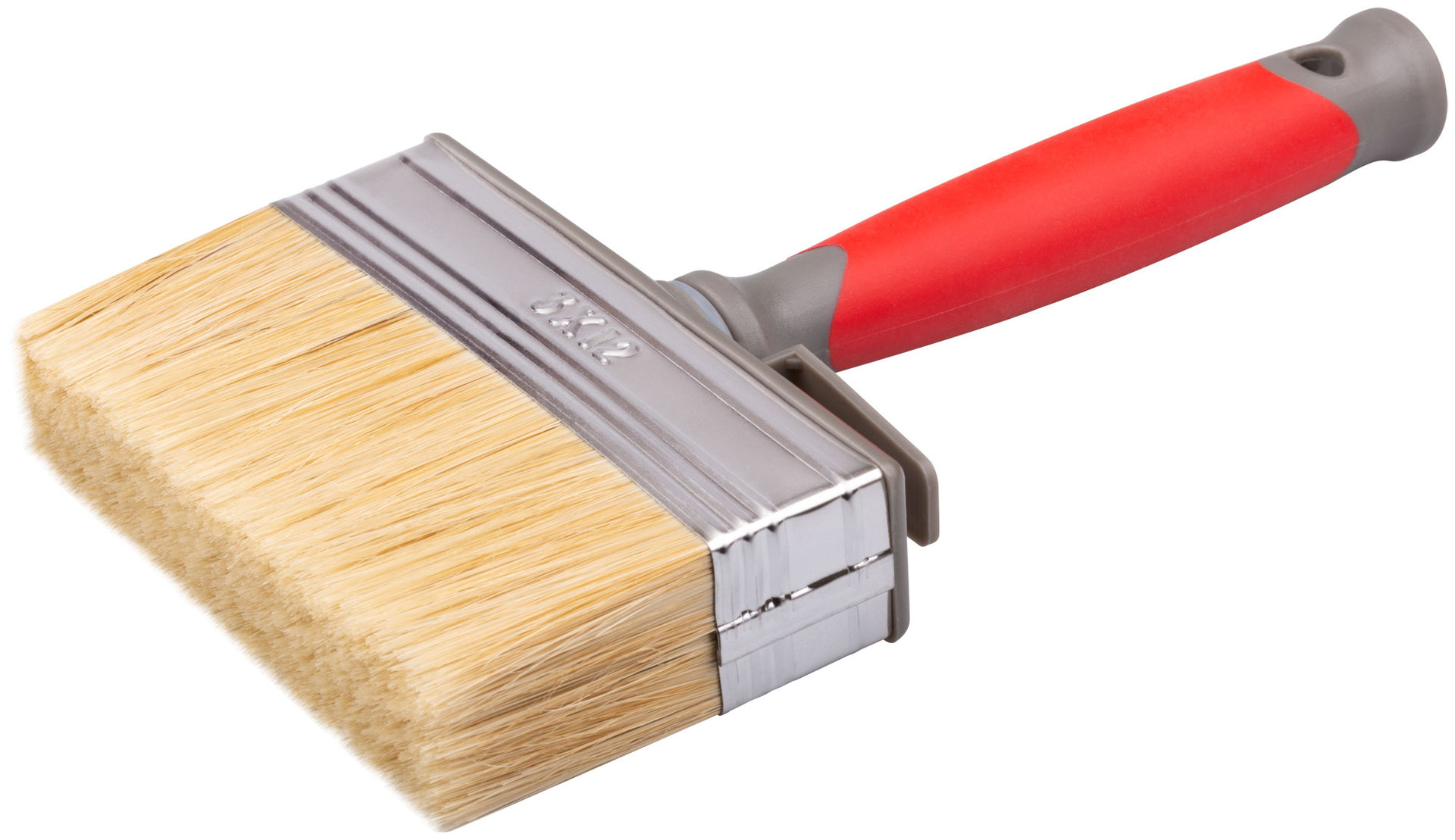 Макловица PRO, 70% ПБT/30% светлая натуральная щетина, нерж.обжим, 2-к ручка, 30 х 120 мм (30-0553)