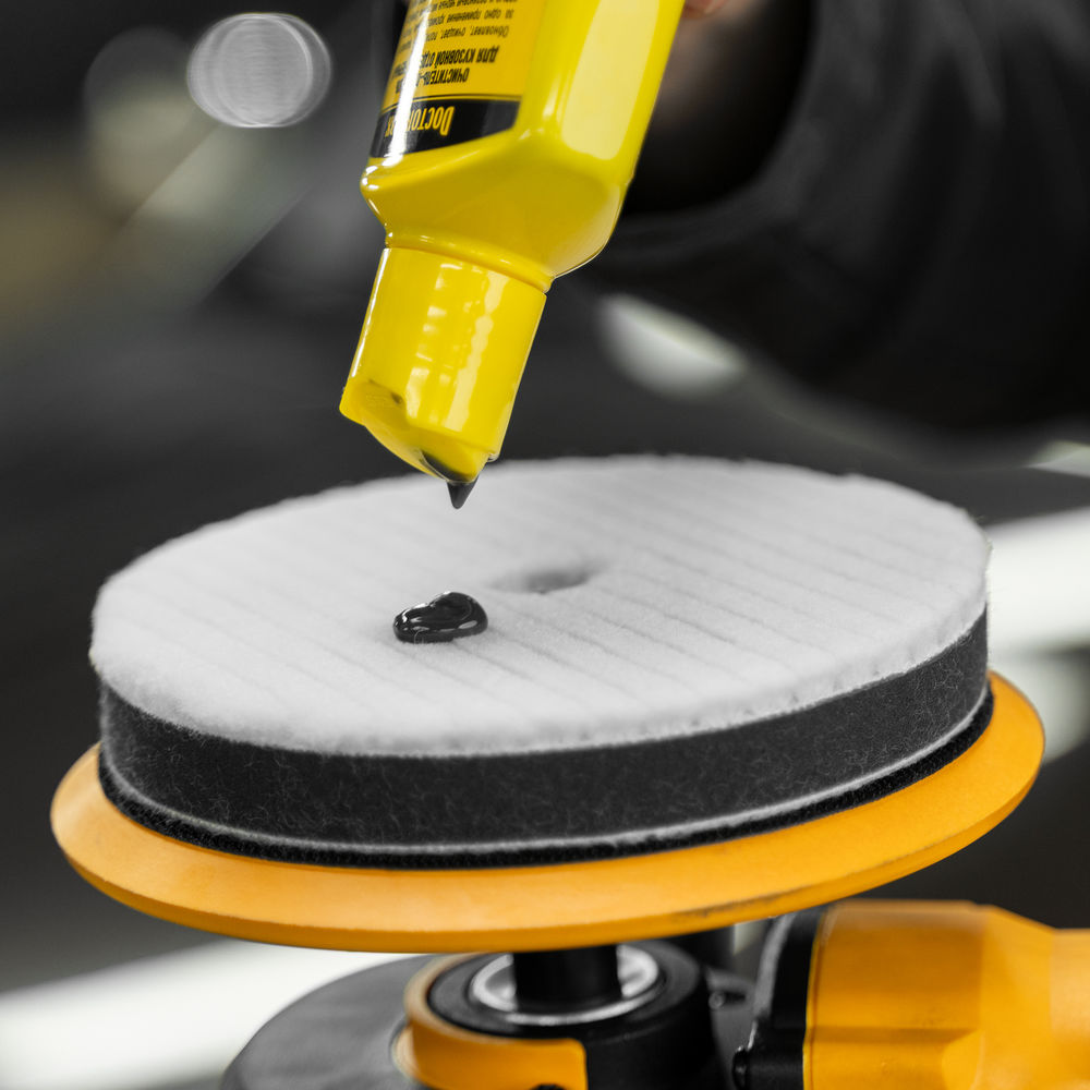 Насадка полировальная под липучку, 150 мм, короткая плетеная шерстяная нить Matrix (75963)