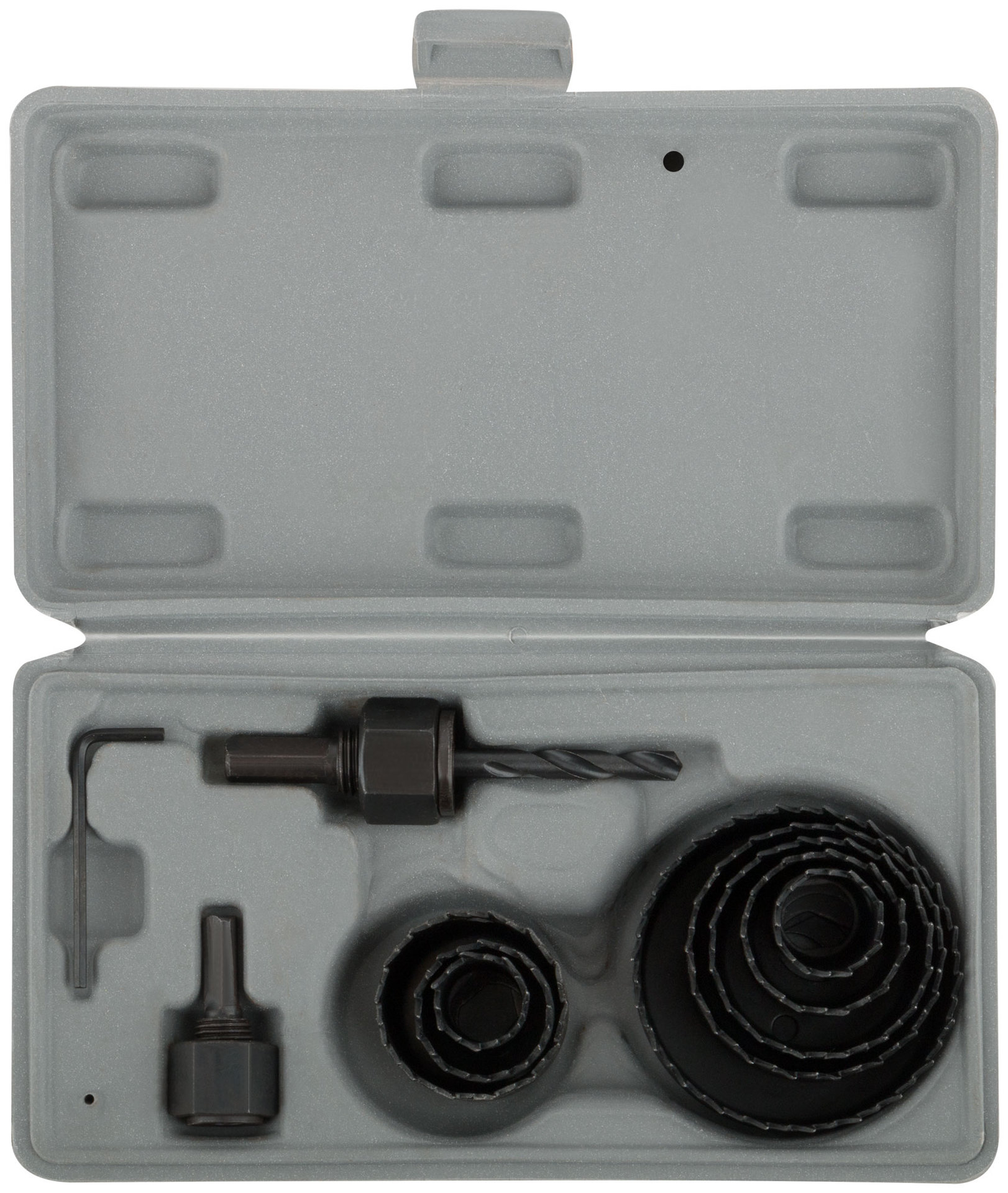 Пилы круговые набор 8 шт. (19, 22, 28, 32, 38, 44, 51, 64 мм) в кейсе (36732М)