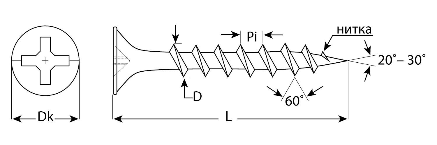 Саморез гипсокартон-дерево фосфатированный 40 х 3.5 мм, 300 шт Профессионал СГД ЗУБР 4-300031-35-040