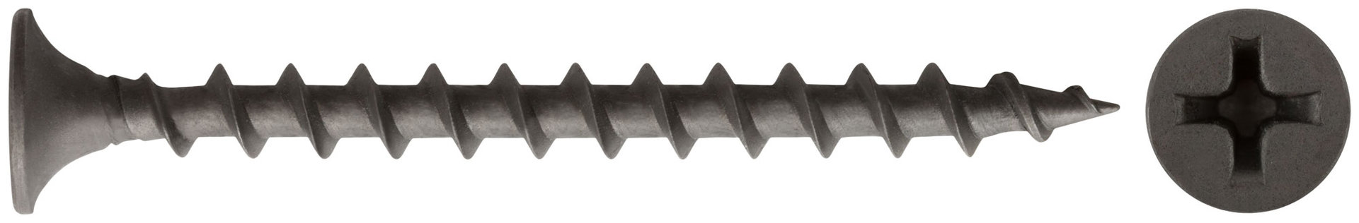 Саморезы черные по гипроку к дереву 3,5 х 45 (фасовка 20шт.) (22045-2)