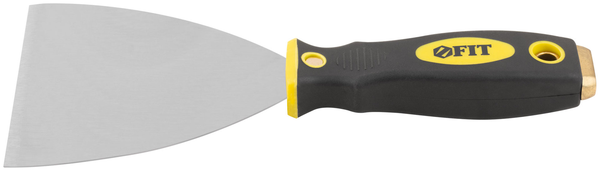 Шпатель для удаления ржавчины Профи, толщ. лезвия 1 мм, двухкомп.ручка с метал.бойком 4 (100 мм) (06674)