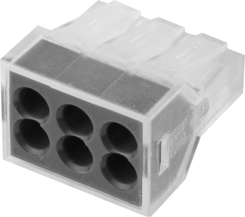 Соединительная 6-ти проводная клемма 400 В, 24 А, 0.75 - 2.5 мм2, 2 шт СВЕТОЗАР 49170-6