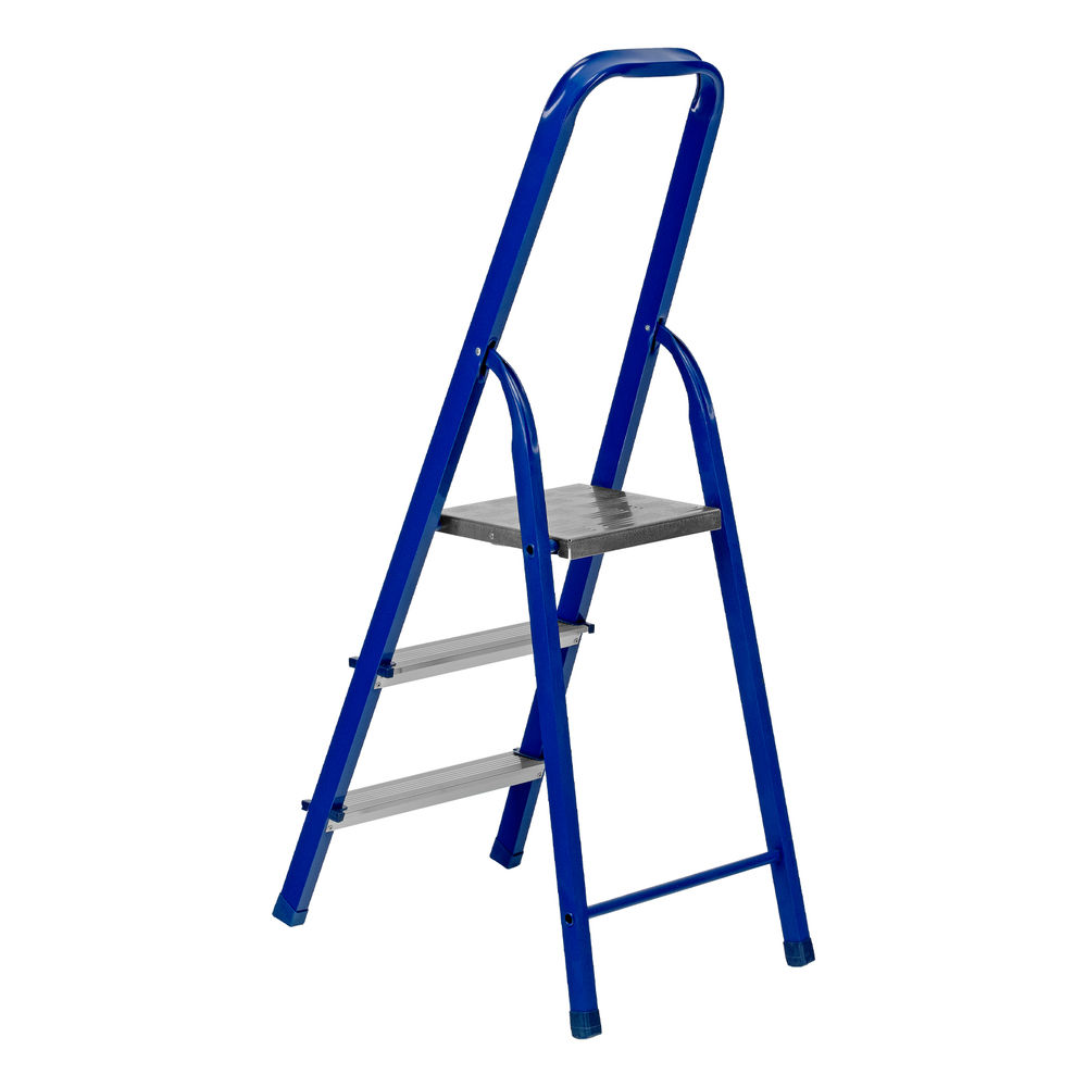 Стремянка, 3 ступени, стальной профиль, алюминиевые ступени Сибртех (97953)