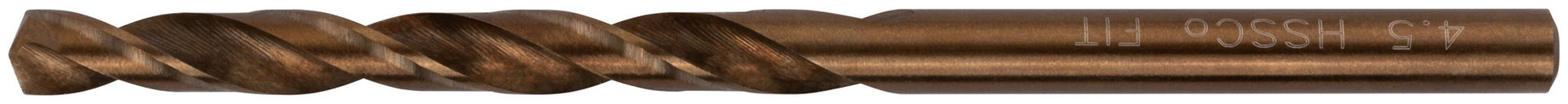 Сверла по металлу HSS с добавкой кобальта 5% Профи в блистере 4,5 мм ( 2 шт.) (34445)