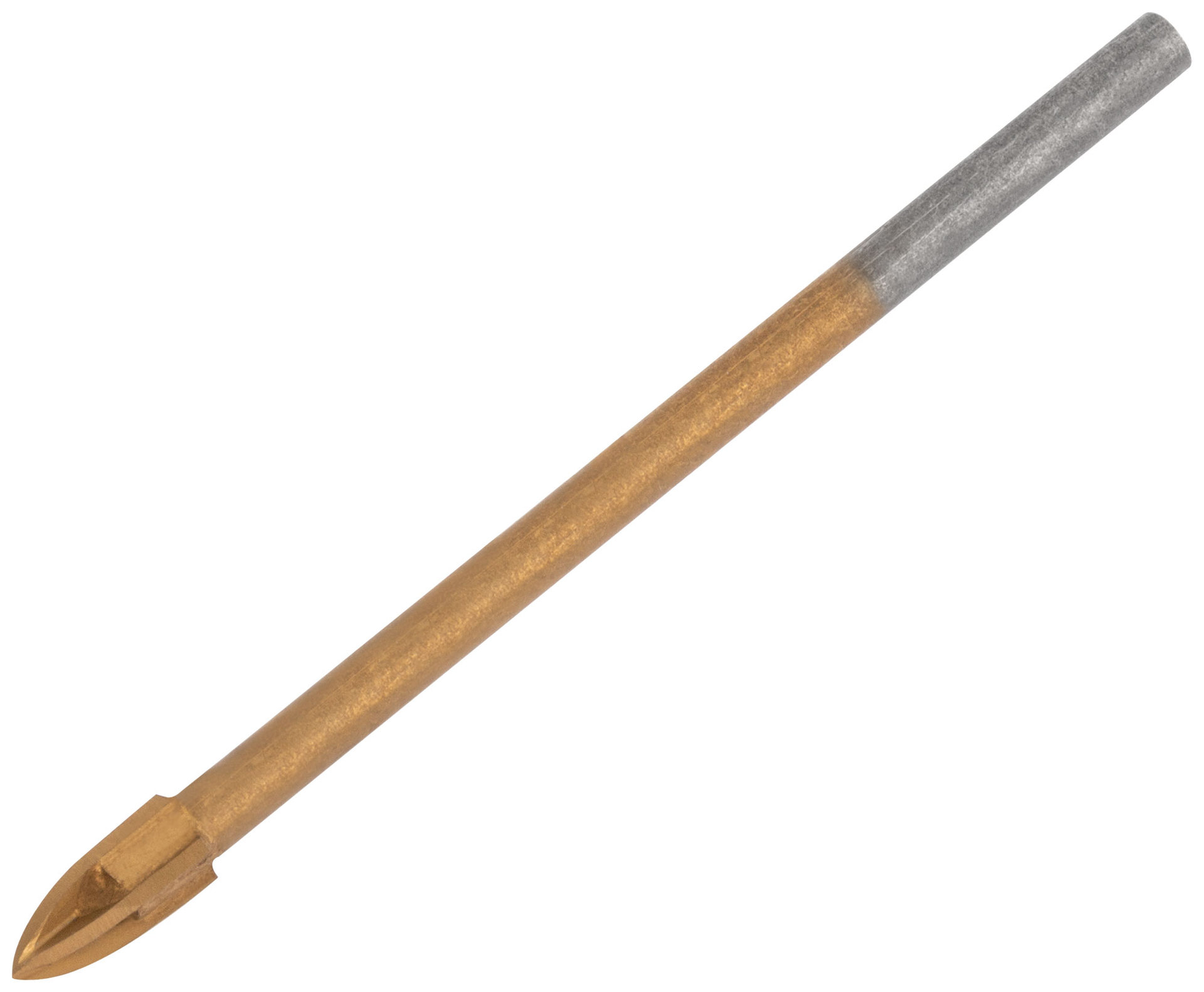 Сверло по кафелю и стеклу, 4 режущие кромки, титановое покрытие 4х60 мм (35484)