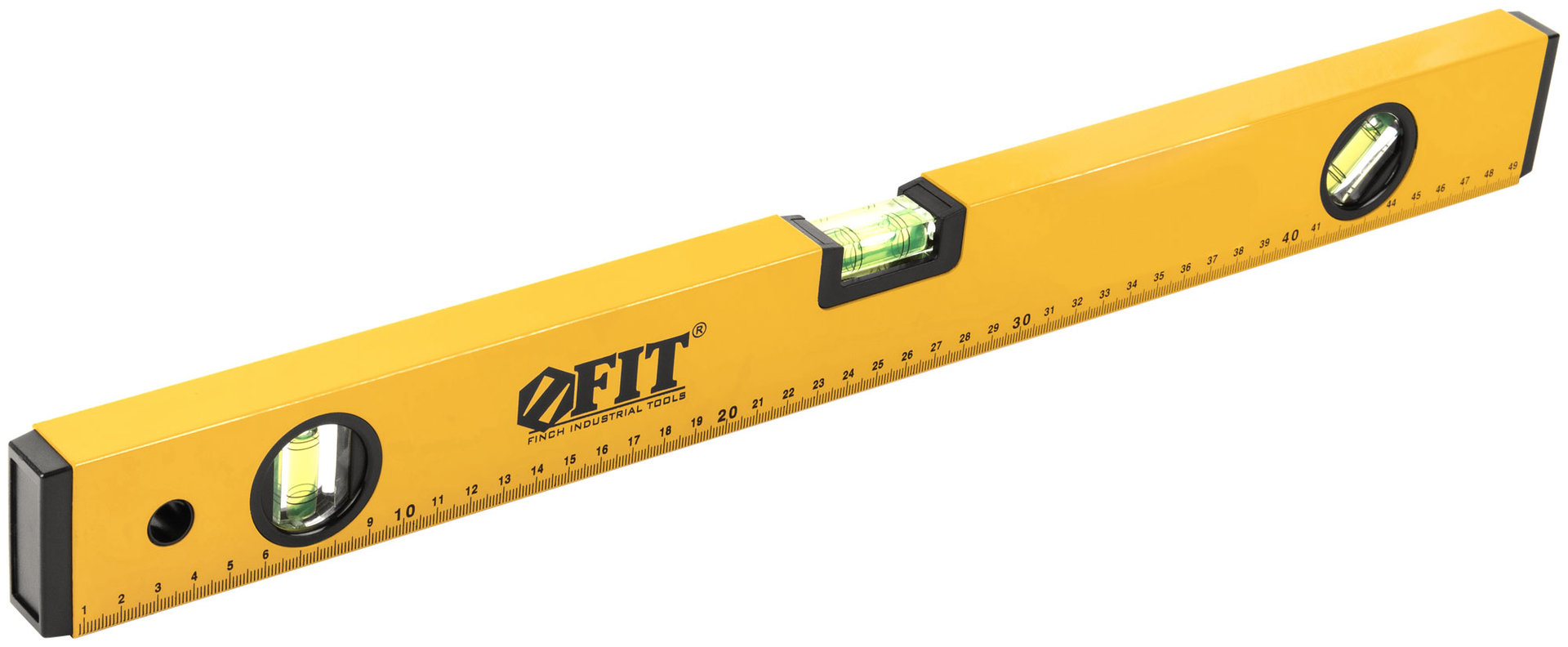 Уровень Стайл, 3 глазка, желтый усиленный корпус, фрезер. рабочая грань, шкала, Профи 500 мм (18205)