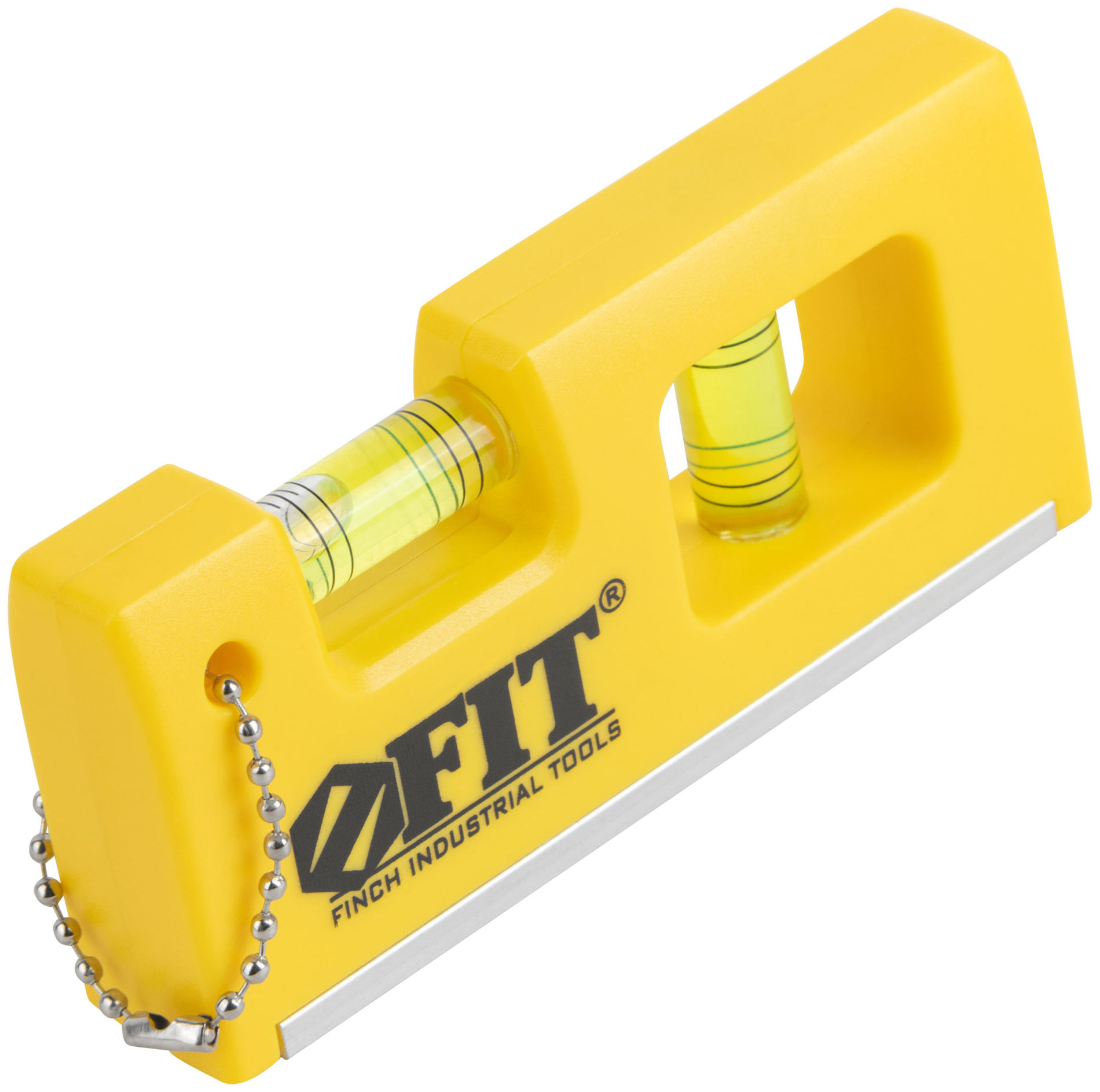 Уровень-брелок пластиковый, 2 глазка, магниты 100 мм (17832)